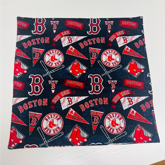 Hand Crafted Accent Pillow Cover 18”x18” Throw Pillow Cover Only Red Blue Sports - Picture 2 of 10